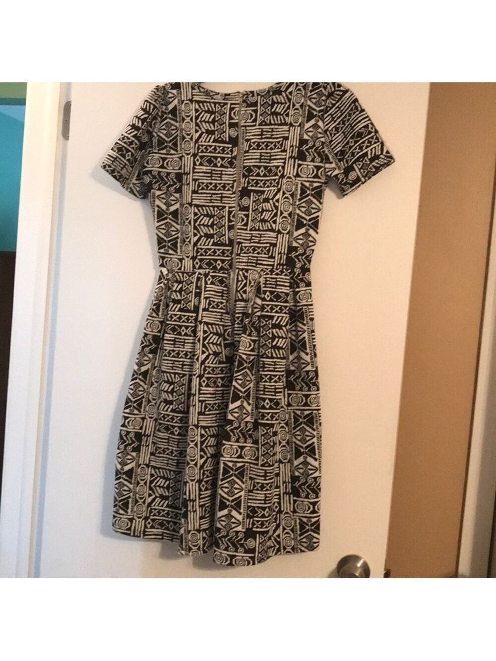 Lularoe Black and White Aztec Amelia - Picture 5 of 5